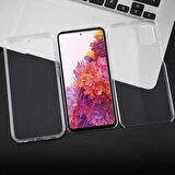 Samsung Galaxy Note 20 Uyumlu Ön Arka 360 Tam Koruma Şeffaf Soft Silikon Kılıf