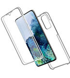 Samsung Galaxy Note 20 Uyumlu Ön Arka 360 Tam Koruma Şeffaf Soft Silikon Kılıf