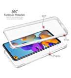 Samsung Galaxy A22 4G Uyumlu Ön Arka 360 Tam Koruma Şeffaf Soft Silikon Kılıf