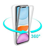 Samsung Galaxy A22 4G Uyumlu Ön Arka 360 Tam Koruma Şeffaf Soft Silikon Kılıf