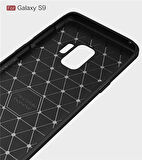 Samsung Galaxy S9 ile Uyumlu Kamera Korumalı Darbe Önleyici Carbon Brushed Silikon Kılıf
