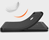 Huawei P10 ile Uyumlu Kamera Korumalı Darbe Önleyici Carbon Brushed Silikon Kılıf