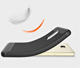 Xiaomi Redmi 5 Plus ile Uyumlu Kamera Korumalı Darbe Önleyici Carbon Brushed Silikon Kılıf