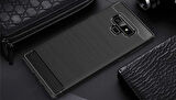 Samsung Galaxy Note 9 ile Uyumlu Kamera Korumalı Darbe Önleyici Carbon Brushed Silikon Kılıf