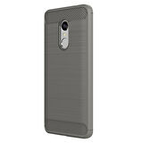 Xiaomi Redmi Note 4X ile Uyumlu Kamera Korumalı Darbe Önleyici Carbon Brushed Silikon Kılıf