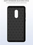 Xiaomi Redmi Note 4X ile Uyumlu Kamera Korumalı Darbe Önleyici Carbon Brushed Silikon Kılıf