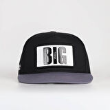 Big Think Logolu Gri-Siyah Hip Hop Şapka