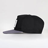 Big Think Logolu Gri-Siyah Hip Hop Şapka