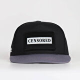 Censored Logolu Gri-Siyah Hip Hop Şapka