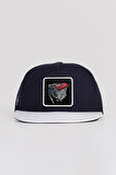 DM Logolu Beyaz-Lacivert Hip Hop Şapka