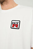 GTR Logolu Oversize B-Shirt Beyaz
