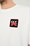 GTR Logolu Oversize B-Shirt Beyaz