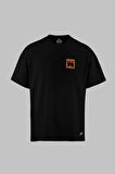 GTR Logolu Oversize B-Shirt Siyah