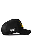 DM Logolu Siyah Trucker Şapka