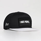 I Hate People Logolu Beyaz-Siyah Hip Hop Şapka