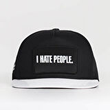 I Hate People Logolu Beyaz-Siyah Hip Hop Şapka
