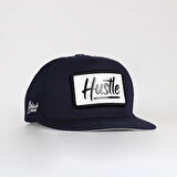 Hustle Logolu Lacivert Hip Hop Şapka