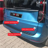 Volkswagen Caddy 2021- Yılı ve Sonrası Uyumlu Arka Tampon Eşiği Mat