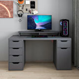 Alen 150 Cm 5 Çekmeceli Dolaplı Çalışma & Oyuncu Masası - Antrasit