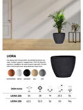 BOSTANN DEKORATİF SAKSI - LIORA 220 - 13L - ANTRASİT