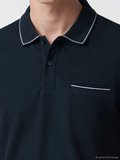 SOUTHBLUE Lacivert Polo Yaka Pike Erkek Tişört