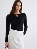 LCW EVERYDAY Siyah Bisiklet Yaka Kadın Body