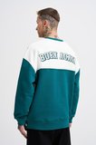 Erkek Born Again Sweatshirt Yağ Yeşili-Ekru