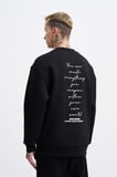 Erkek Carpet Embrodery Sweatshirt Siyah