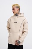 Erkek Straddie Hoodie Açık Bej