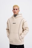 Erkek Straddie Hoodie Açık Bej