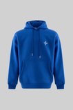 Erkek Ornamental Nakışlı Şardonlu Kapüşonlu Sweatshirt Açık Mavi