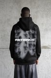 Erkek Patience Baskılı Kapüşonlu Sweatshirt Siyah