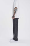 Erkek Relaxed Baggy Jean Pantolon Efektli Antrasit