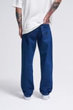 Erkek Relaxed Baggy Jean Pantolon Koyu Mavi