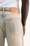 Erkek Oversize Baggy Yıkamalı Jean Pantolon Açık Gri