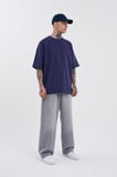 Erkek Oversize Baggy Jean Pantolon Gri
