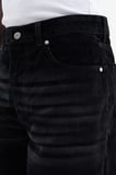 Erkek Suede Finish Baggy Jean Pantolon Siyah