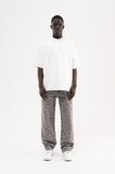 Erkek Desenli Jakarlı Baggy Jean Pantolon Gri