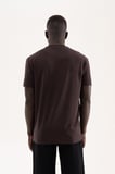 Erkek Stylish Basic Oversize Modal Tişört Koyu Kahverengi