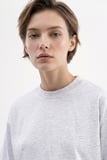 Kadın Basic Oversize Pamuklu Süprem T-Shirt Karmelanj