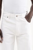 Erkek Baggy Fit Jean Pantolon Beyaz
