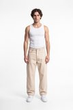 Erkek Relaxed Baggy Jean Pantolon Açık Bej