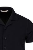 Siyah Regular Fit Apaş Yaka Gömlek | XL