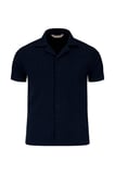 Lacivert Regular Fit Apaş Yaka Gömlek | S