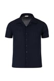 Lacivert Regular Fit Apaş Yaka Gömlek | XL
