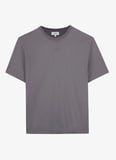 Aleg Antrasit Erkek Oversize Logo Baskılı T-Shirt ALG25023 18-0601 Alegion T-Shirt