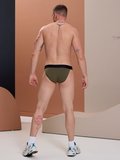 Erkek Haki Yanları Açık Geniş Lastikli Slip Külot