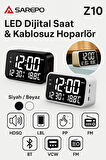 Sarepo Z10 LED Dijital Saat & Kablosuz Hoparlör | Bluetooth 5.0 | FM Radyo | Termometre