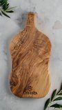 Zeytin Ağacı El Yapımı Sunum Kesme Tahtası 32x15 Cm
