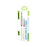 3.5 mm Jack AUX to Type-C Ses Kablosu Beyaz